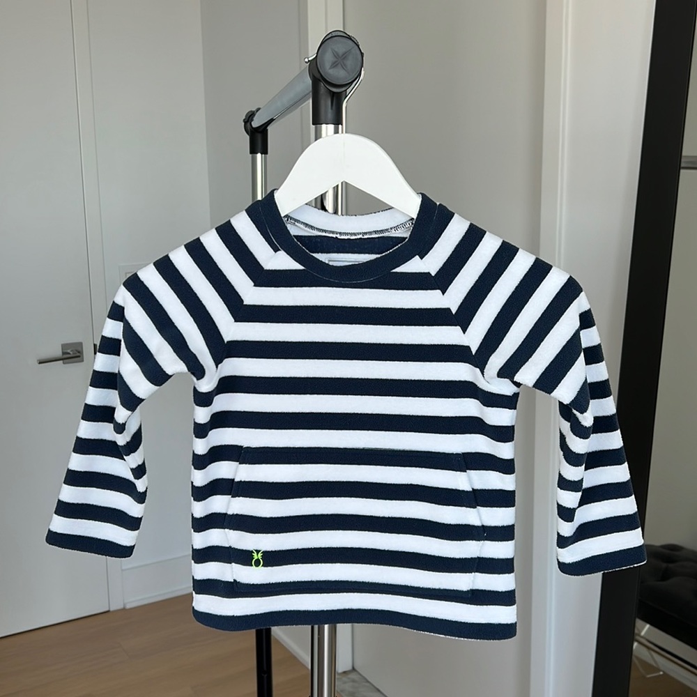 Dudley Stephens Navy and White Striped Kids Shirt